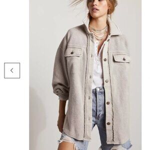 Free People Ruby Jacket in Stone, Size Small